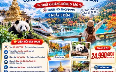 THÀNH ĐÔ – CỬU TRẠI CÂU   CÔNG VIÊN GẤU TRÚC – NGA MI SƠN  SUỐI KHOÁNG NÓNG 5 SAO (6 ngày 5 đêm)